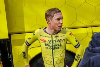 Jonas Vingegaard ne finira pas l'édition 2025 de Paris-Nice. KEYSTONE/EPA/CHRISTOPHE PETIT TESSON